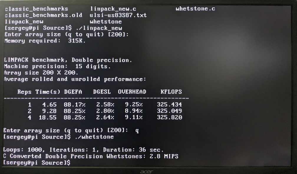Linux - Linkpack and Whetstone